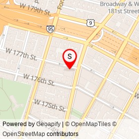Poción Lounge on West 177th Street, New York New York - location map