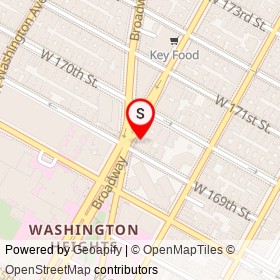 Tasty Deli on West 169th Street, New York New York - location map