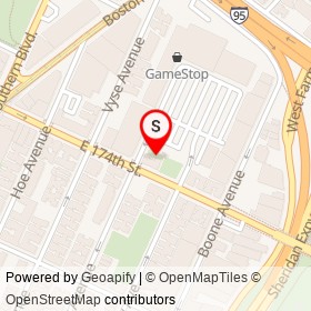 Angie Lee-Gonzalez and Luis Gonzalez Garden on East 174th Street, New York New York - location map