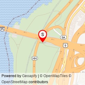GWB View on George Washington Bridge, New York New York - location map