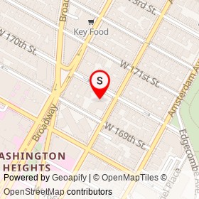 Audubon Playground on West 170th Street, New York New York - location map