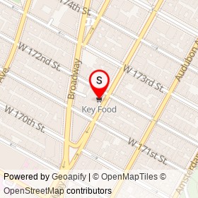 Key Food on Saint Nicholas Avenue, New York New York - location map