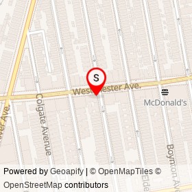 Zach's Deli on Westchester Avenue, New York New York - location map