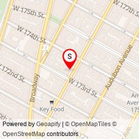 San Nicholas Pharmacy on Saint Nicholas Avenue, New York New York - location map