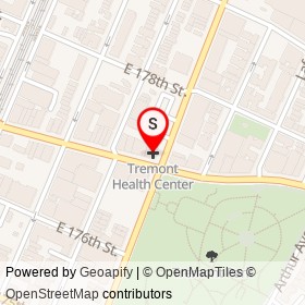 Tremont Health Center on 3rd Avenue, New York New York - location map