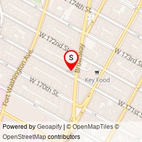 Bank of America on West 171st Street, New York New York - location map