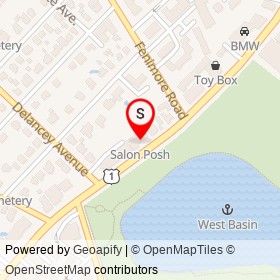 Salon Posh on West Boston Post Road, Mamaroneck New York - location map