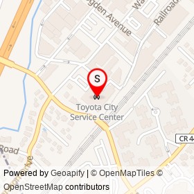 Toyota City Service Center on Waverly Avenue, Mamaroneck New York - location map