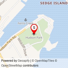 Hudson Park on , New Rochelle New York - location map