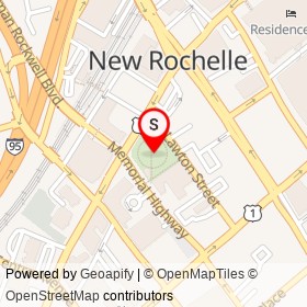 Library Green on , New Rochelle New York - location map