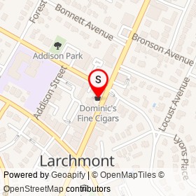 Dominic's Fine Cigars on Boston Post Road, Larchmont New York - location map
