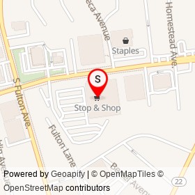 Stop & Shop on Sandford Boulevard East, Mount Vernon New York - location map