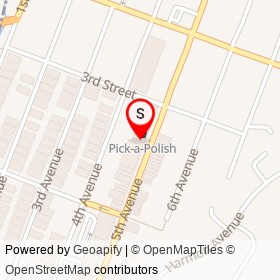 The Public House Sports Bar on 5th Avenue, Pelham New York - location map
