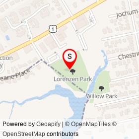 Lorenzen Park on , Larchmont New York - location map