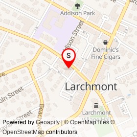 10538 Bicycles on Larchmont Avenue, Larchmont New York - location map