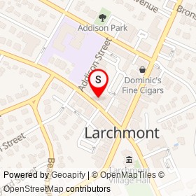 The Golden Shoestring on Larchmont Avenue, Larchmont New York - location map