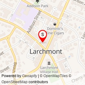Manor Park Delicatessen on Larchmont Avenue, Larchmont New York - location map
