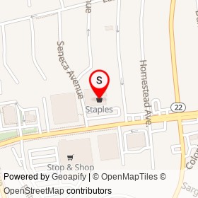 Staples on Sandford Boulevard East, Mount Vernon New York - location map