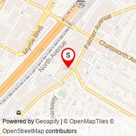 MOOYAH Burgers, Fries & Shakes on Palmer Avenue, Larchmont New York - location map