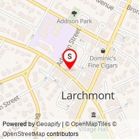 Jack's Barber Shop on Larchmont Avenue, Larchmont New York - location map