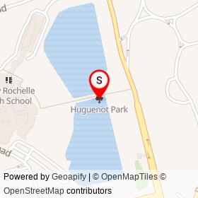 Huguenot Park on , New Rochelle New York - location map