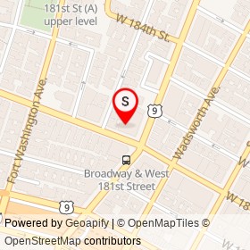 Coliseum Theatre on West 181st Street, New York New York - location map