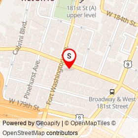 Smile Deli on West 181st Street, New York New York - location map