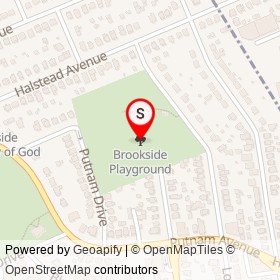 Brookside Playground on , Port Chester New York - location map