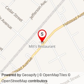 Mili's Restaurant on Halstead Avenue, Mamaroneck New York - location map