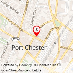 Angelo's Pizza and Pasta on Irving Avenue, Port Chester New York - location map