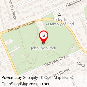 John Lyon Park on , Port Chester New York - location map