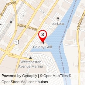 Colony Grill on Abendroth Avenue, Port Chester New York - location map
