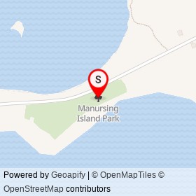 Manursing Island Park on , Rye New York - location map