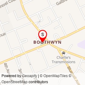 Boothwyn on , Upper Chichester Township Pennsylvania - location map