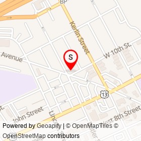 JF Motors on West 10th Street, Chester Pennsylvania - location map