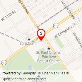 Tierney's Tire Service on West 9th Street, Chester Pennsylvania - location map
