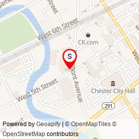 QA Designs on Edgemont Avenue, Chester Pennsylvania - location map