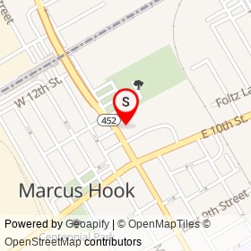 Lefty's Irish Pub on Market Street, Marcus Hook Pennsylvania - location map