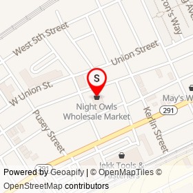 Night Owls Wholesale Market on West 3rd Street, Chester Pennsylvania - location map