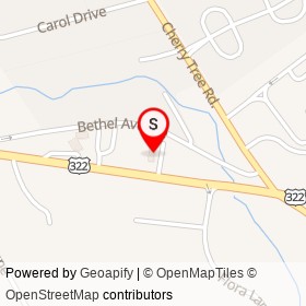Evergreen Car Wash on Conchester Highway, Upper Chichester Township Pennsylvania - location map