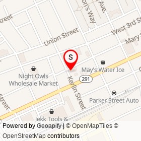 Otto S Auto Body Shop on Kerlin Street, Chester Pennsylvania - location map