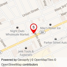 Ginn's Restaurant & Bar on West 2nd Street, Chester Pennsylvania - location map