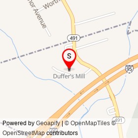 Duffer's Mill on Naamans Creek Road, Lower Chichester Township Pennsylvania - location map