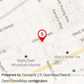 Caldwell's Auto Sales & Refinishing on Kerlin Street, Chester Pennsylvania - location map