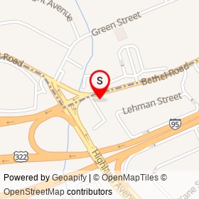 People's Mini Mart on Bethel Road, Chester Pennsylvania - location map
