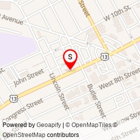Checkers on West 9th Street, Chester Pennsylvania - location map