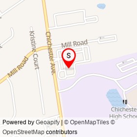 Pat's Pizzeria on Chichester High School Approach, Upper Chichester Township Pennsylvania - location map