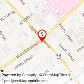 Just Pizza on West 9th Street, Chester Pennsylvania - location map