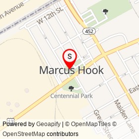 Marcus Hook Police Department on Green Street, Marcus Hook Pennsylvania - location map
