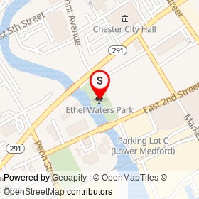 Ethel Waters Park on , Chester Pennsylvania - location map